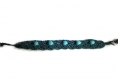 Bracelet brésilien bleu et perle pierre naturelle turquoise