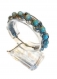 Bracelet brésilien pierre naturelle  hemimorphite bleue translucide