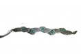 Bracelet micro macramé pierre howlite bleu-vert