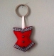 Porte clé ou bijou de sac corset rouge