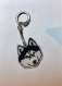 Porte clé ou bijou de sac adorable chien husky