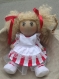 Poupee doll modele unique poupee de chiffon melle candy cheveux blons