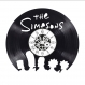 Horloge en disque vinyle 33 tours thème the simpson, homer, bart, marge, maggie