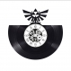 Horloge en disque vinyle 33 tours thème logo zelda