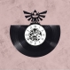 Horloge en disque vinyle 33 tours thème logo zelda
