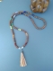 Mâlâ 108 perles, collier ou bracelet multi-rangs, graines de rudraksha et gemmes véritables 7 chakras