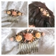 Accessoire de coiffure floral douceur orangé