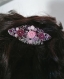 Accessoire cheveux harmonie rose et prune floral