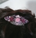 Accessoire cheveux harmonie rose et prune floral