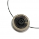 Collier avec pendentif récup de boutons beige brun noir tour de cou rigide fermoir à visser