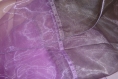 Etole mariage bicolore violet et taupe gris en organza
