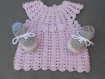 Robes au crochet pour bebe fille 1-3 mois,robe nouveau née