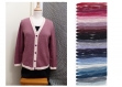 Kit tricot machine -cardigan col v bordure contrastante - taille l