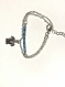 Bracelet avec perle bleu et breloque tortue