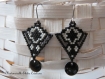 Boucles d'oreilles pendantes tissées en perles  shana