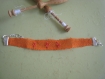 Bracelet en dentelle aux fuseaux couleur orange