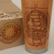 Au clair de lune tasse de voyage mug en bois de bamboo cadeau personnalisé avec le gravure sailing in the moonlight