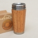 Matrix code 01 tasse de voyage cadeau mug en bois de bamboo