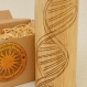 Dna spirale adn thermos en bois du bambou et acier inox avec gravure au laser