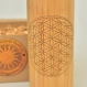 Flower of life thermos en bois du bambou et acier inox avec gravure au laser 