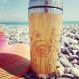  tasse de voyage coquelicots cadeau mug en bois de bamboo poppy row 
