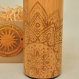  half mandala thermos en bois du bambou et acier inox avec gravure au laser