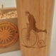 Tasse de voyage cadeau mug en bois de bamboo penny farthing 