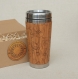 Tasse de voyage champ de coquelicots cadeau mug en bois de bamboo poppy field 