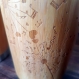 Tasse de voyage notes de pissenlit cadeau mug en bois de bamboo dandelion notes 