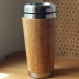 Tasse de voyage champ de coquelicots cadeau mug en bois de bamboo poppy field 