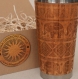 Tasse de voyage cadeau mug en bois de bamboo ethnic elephants 