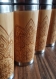 Demi mandala tasse de voyage cadeau mug en bois de bamboo half mandala 