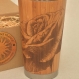 Tasse de voyage cadeau personnalisé mug en bois de bamboo rose 