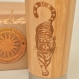 Tasse de voyage tigre cadeau personnalisé mug en bois de bamboo tiger 