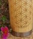 Fleur de vie tasse de voyage mug en bois de bamboo cadeau personnalisé avec le gravure flower of life