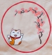 Grand totebag motif cerisier et chat personnalisé avec nom en japonais