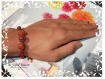 Bracelet femme, cornalines naturelles, bracelet orange, bracelet en pierres semi-précieuses,  yoga, chakras, bouddha, bracelet de protection