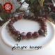 Bracelet femme en jaspe rouge naturel, bracelet rouge, bracelet en pierres semi-précieuses, yoga, chakras, bouddha, bracelet protection