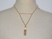 Bermude - collier coquillage naturel chaine or oxydable