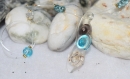 Tsunami - collier coquillage naturel perle bleu transparence Élégance