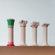 Petite colonne grecque et égyptienne, au choix style dorique, ionique, corinthien, palmiforme, décoration d'intérieur, sculpture