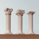 Petite colonne grecque et égyptienne, au choix style dorique, ionique, corinthien, palmiforme, décoration d'intérieur, sculpture