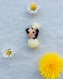 Porte clés - bijoux de sac : minnie vêtue de sa robe jaune à pois blancs