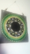 Ardoise décorative mandala pointillisme vert jaune blanc argenté personnalisable prénom perles posca