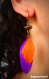 Boucles d'oreilles plumettes orange / violet