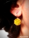 Boucles d'oreilles grains de sables jaune