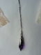 Sautoir pendule pointe violet, elfique, loup-garou, cristal, mariage païen, celte, victorien, gothique, magie, sorcière, wicca