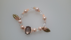Bracelet en perles de verre rose