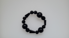 Bracelet perles de verre noires