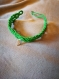 Bracelet feuille verte